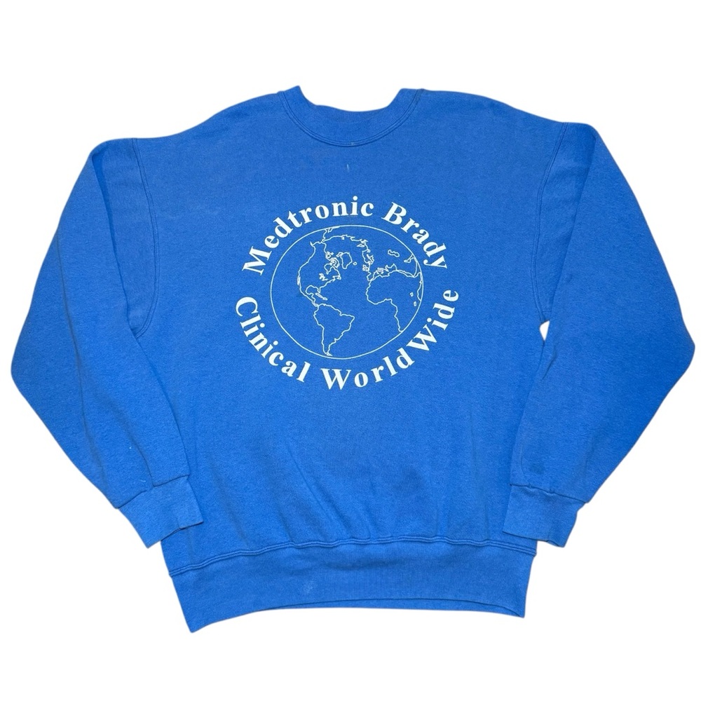 Vintage Medtronic Brady Clinical World Wide Crewneck Sweatshirt XL Made in USA
